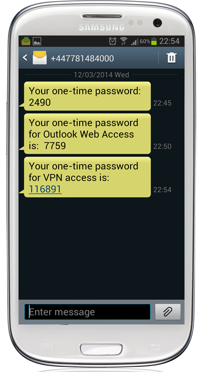 on-demand one-time password